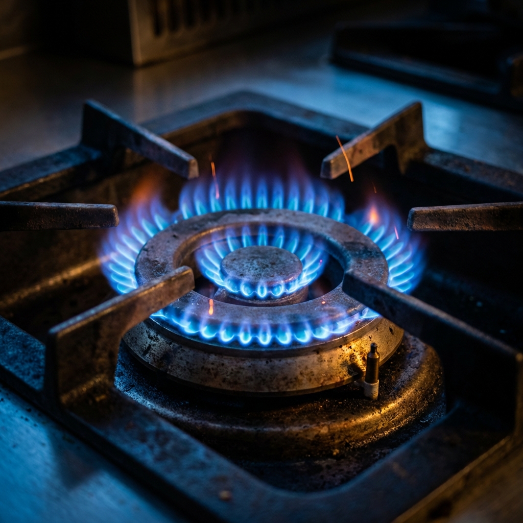 Industrial gas flame